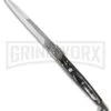 A.G.A. Campolin 12" Brazilian Horn Sicilian Picklock Automatic Knife - Bayonet -Grindworx 12in aga sicilian braz pic cm large