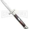 AGA Campolin 13" Stiletto Bat Swinguard Cocobolo Automatic Knife - Bayo -Grindworx AGA Campolin 13in Bat Swinguard Auto Cocobolo Satin Bayo BHQ 77552 jr large