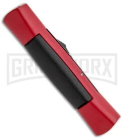 AKC Concord Red/Black OTF Automatic Knife - Dagger Black -Grindworx AKC 007 Concord OTF Red Black Dagger GX 30497 jr side large