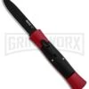 AKC 007 Concord Red/Black OTF Automatic Knife - Flat Black -Grindworx AKC 007 Concord OTF Red Black Flat GX 30499 jr large