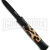 AKC 077 Concord Cheetah OTF Automatic Knife- Flat Grind Black Plain -Grindworx AKC 077 concord cheetah black BP 19135 er large