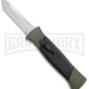 AKC 777 Blackfinger Green/Black OTF Automatic Knife - Satin Tanto