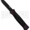 AKC 777 Blackfinger Sim Carbon Fiber OTF Automatic Knife - Black Plain -Grindworx AKC 777 Blackfinger Sim Carbon Fiber Black Flat BHQ 90290 er large 1