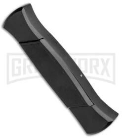 AKC 777 Blackfinger Black OTF Automatic Knife - Black Tanto -Grindworx AKC 777 Blackfinger Tanto OTF Auto Black Black BHQ 87414 jr side large 1