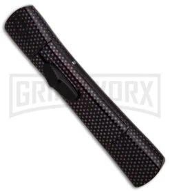 AKC Concord Full Sim Carbon Fiber OTF Automatic Knife - Flat Black -Grindworx AKC Concord Full Sim Carbon Fiber Black Flat BHQ 90292 er spine large