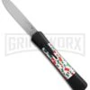 AKC Concord Italy Flag OTF Automatic Knife - Flat Satin Plain -Grindworx AKC Concord italy flag flat satin BHQ 75609 jr large