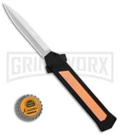 AKC F-16 Copper D/A OTF Automatic Knife - Dagger Satin Plain -Grindworx AKC F 16 BHQ Exclusive Copper Dagger Satin Plain GX 30993 er bottlecap large