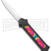 AKC F-16 Tie Dye D/A OTF Automatic Knife - Bayo Satin Plain -Grindworx AKC F 16 DA Bayo OTF Tie Dye Satin BHQ 143649 jr large