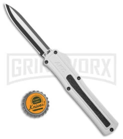 AKC F-20 White Aluminum D/A Drop Point OTF Automatic Knife - Two Tone Plain 9 AKC F-20 White Aluminum D/A Drop Point OTF Automatic Knife - Two Tone Plain -Grindworx AKC F 20 DA DP OTF Auto White Aluminum TT BHQ 179282 jr bottlecap large