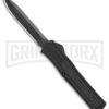 AKC F-20 Black D/A OTF Automatic Knife - Spear Point Black Plain