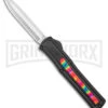 AKC F-20 Black W/ Tie Dye Inlay D/A OTF Automatic Knife - Satin Plain -Grindworx AKC F 20 DA SP OTF Auto Black Tie Dye Inlay Satin BHQ 152893 jr large