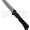 AKC Smarty Black Automatic Knife Reverse Tanto - Stonewash Plain -Grindworx AKC Smarty Automatic Knife Black Aluminum 3.3in Stonewash BHQ 180893 hd large