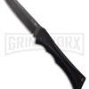 AKC Smarty Black Automatic Knife Reverse Tanto - Black SW Plain -Grindworx AKC Smarty Automatic Knife Button Lock Black Aluminum Stonewash kc large