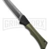 AKC Smarty Green W/Black Bolster Automatic Knife Reverse Tanto - Black SW Plain -Grindworx AKC Smarty Automatic Knife Green w Black Bolster 3.3in Black Stonewash BHQ 184727 hd large