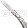 AKC Speed Hunter Dark/Light Horn Automatic Knife - Polish Plain -Grindworx AKC Speed Hunter Auto Italian Knife Dark Horn Polish BHQ 50883 jr large