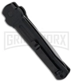 AKC X-treme Ace Black Automatic Knife - Satin Plain -Grindworx AKC X TREME ACE Side Opening Automatic Knife Black Satin BHQ 100386 kp side large