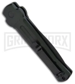 AKC X-treme Ace Dark Green Automatic Knife - Black Plain -Grindworx AKC X TREME ACE Side Opening Automatic Knife Green Black BHQ 100385 kp side large