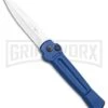 AKC X-treme ACE Blue Automatic Knife - Satin Plain -Grindworx AKC X treme Ace Auto Blue Satin BHQ 105467 jr large