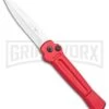 AKC X-treme Ace Red Automatic Knife - Satin Plain -Grindworx AKC X treme Ace Auto Red Satin BHQ 105468 jr large