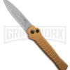 AKC X-treme Ace1 Gold Aluminum Automatic Knife - Satin Plain -Grindworx AKC X treme Ace Automatic Knife Gold 3in Satin BHQ 189018 td large