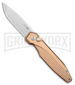 AKC X-treme Dandy Tan Aluminum Automatic Knife (Stonewash)