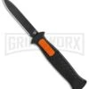 AKC X-treme EVO Black / Orange Slide OTF Automatic Knife - Black Plain -Grindworx AKC X treme EVO OTF Auto Black Orange Slide Black BHQ 114335 jr large
