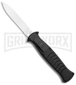 AKC X-treme EVO Black OTF Automatic Knife - Satin Plain