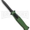 AKC X-treme EVO Green OTF Automatic Knife - Dagger Black Plain -Grindworx AKC X treme EVO OTF Auto Dagger Green Black GX 37364 jr large