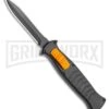 AKC X-treme EVO Black / Orange Slide OTF Automatic Knife - Black Plain Dagger -Grindworx AKC X treme EVO OTF Automatic Knife Black Orange Slide 3.5 Black Dagger BHQ 119626 LS large