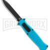 AKC X-treme EVO Blue OTF Automatic Knife - Black Plain -Grindworx AKC X treme EVO OTF Automatic Knife Blue 3.5in Black EVO LBB BHQ 114336 LS large