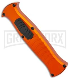 AKC X-treme EVO Orange OTF Automatic Knife - Black Plain -Grindworx AKC X treme Evo Auto Orange Black BHQ 105416 jr spine large