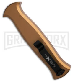 AKC X-treme EVO Gold OTF Automatic Knife - Black Plain Dagger -Grindworx AKC Xtreme EVO Gold OTF Automatic Knife Black Plain Dagger GX 41625 hd side large
