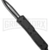 Atomic Slim Dagger Black OTF Automatic Knife - Dagger Two Tone Plain -Grindworx Atomic 2 Black OTF Automatic Knife Dagger Two Tone GX 33746 ns large