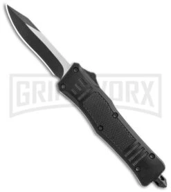 Atomic Defender Mini OTF Automatic Knife Black - Two Tone Recurve