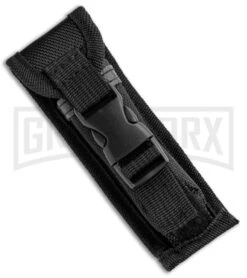 Atomic Defender Mini OTF Automatic Knife Black - Serr Two Tone Tanto -Grindworx Atomic Defender Mini Tanto Black OTF Auto TT Serr GX 34177 jr sheath large