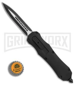 Atomic FL D/A OTF Automatic Knife - Dagger Black Plain -Grindworx Atomic FL DA dagger black plain BP 18785 er bottlecap large