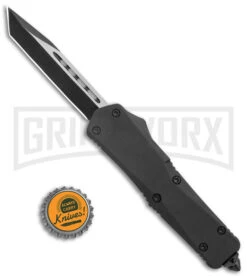 Atomic Lance Tanto Black OTF Auto Knife - Two Tone Plain -Grindworx Atomic Shield Large Tanto Black OTF Auto TT GX 38228 jr bottlecap large