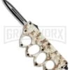 Atomic Tan Digital Camo OTF Automatic Knuckle Knife - Dagger Two-Tone -Grindworx Atomic Tan Digital Camo OTF Auto Knuckle Knife Dagger TT GX 37560 jr large