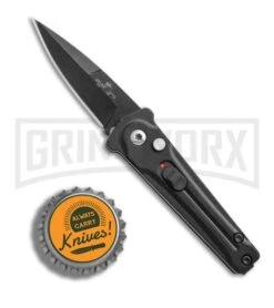 Bear Ops Black Bold Action III Mini Automatic Knife - Black Plain -Grindworx Bear Ops Bold Action III mini black black BHQ 68882 er bottlecap large