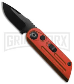 Bear Ops Bold Action XIV Red Stainless Steel Automatic Knife - Black Plain