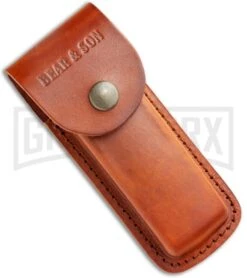 Bear And Son Black G-10 Automatic Lockback Knife - Satin Plain GA97 -Grindworx Bear and Son Auto LB Black G 10 Satin GA97 BHQ 120902 jr sheath large