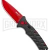 Boker Plus Black Widow Strike Automatic Knife - Drop Point Red -Grindworx Boker Black Widow Strike Drop DP Black Red 01BO434NSOI BHQ 97030 jr large