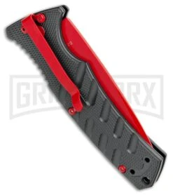 Boker Plus Black Widow Strike Automatic Knife - Drop Point Red -Grindworx Boker Black Widow Strike Drop DP Black Red 01BO434NSOI BHQ 97030 jr side large