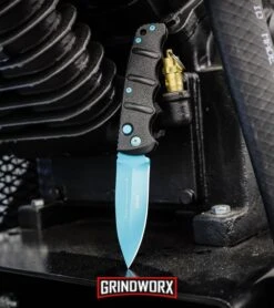 Boker Kalashnikov Automatic Knife - D2 Dagger Electric Blue Plain -Grindworx Boker Blue Scorpion Kalashnikov Dagger Automatic Knife Electric Blue BHQ 95400 kp motor web large