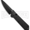 Boker Kihon Black Automatic Knife - Black Plain -Grindworx Boker Burnley Kihon DP Auto Black BHQ 101390 jr large