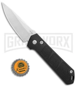 Boker Kihon Black Automatic Knife - Stonewash Plain -Grindworx Boker Burnley Kihon DP Auto SW BHQ 101389 jr bottlecap large 1