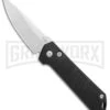 Boker Kihon Black Automatic Knife - Stonewash Plain -Grindworx Boker Burnley Kihon DP Auto SW BHQ 101389 jr large