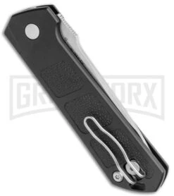 Boker Kihon Black Automatic Knife - Stonewash Plain -Grindworx Boker Burnley Kihon DP Auto SW BHQ 101389 jr side large 1