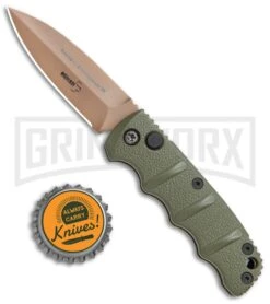 Boker Desert Warrior Mini Kalashnikov OD Green Automatic Knife - Copper Plain -Grindworx Boker Kalashnikov Automat 74 AUSB OD Green jr bottlecap 1 large