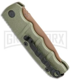 Boker Desert Warrior Mini Kalashnikov OD Green Automatic Knife - Copper Plain -Grindworx Boker Kalashnikov Automat 74 AUSB OD Green jr side 1 large